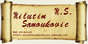 Milutin Samouković vizit kartica